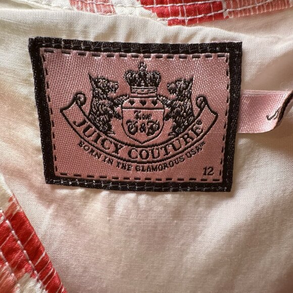 2000s JUICY COUTURE Silk Mini Party Dress Fairy Flirty Coquette Boho Y2k Size 12 - Picture 4 of 7
